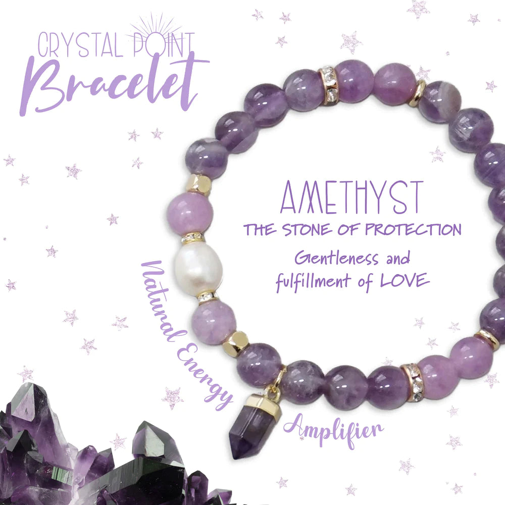 Crystal Point Bracelet - Amethyst