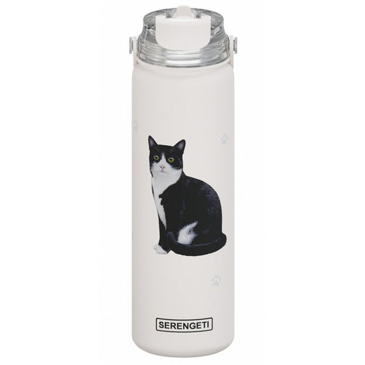 Black & White Cat - 24oz W/Bottle