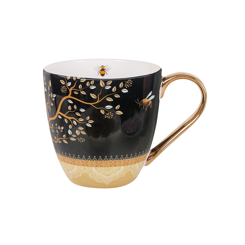 Black Tree - Bone China Bee Mug