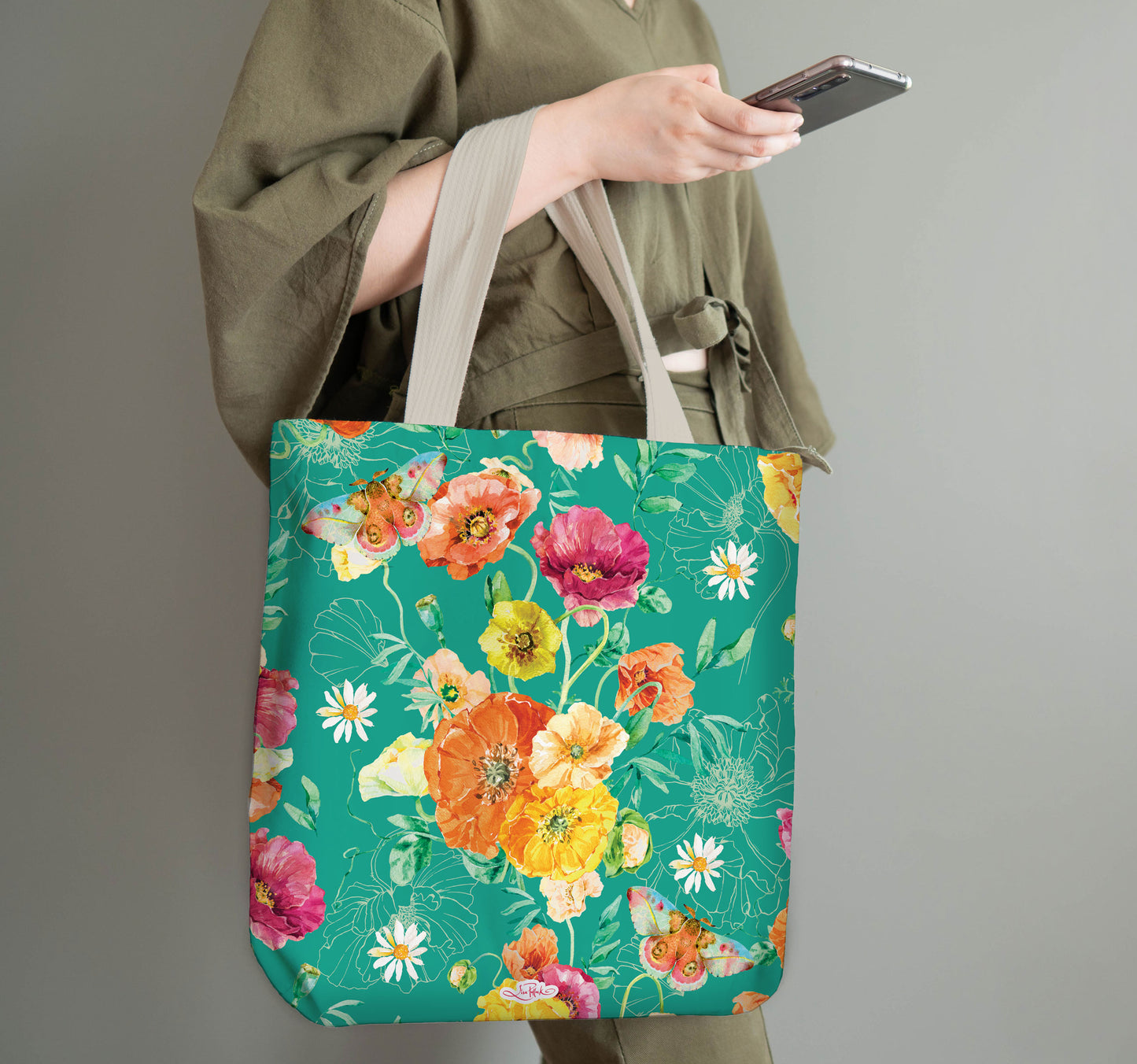 Bright Poppies Shopping Bag