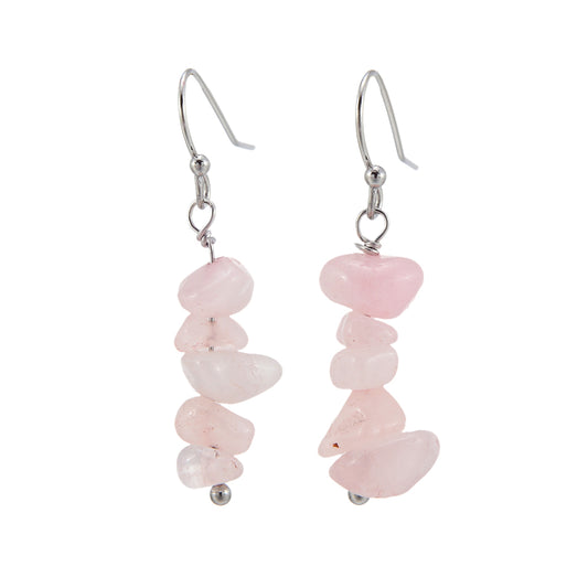 Stacked Rose Quartz Chip