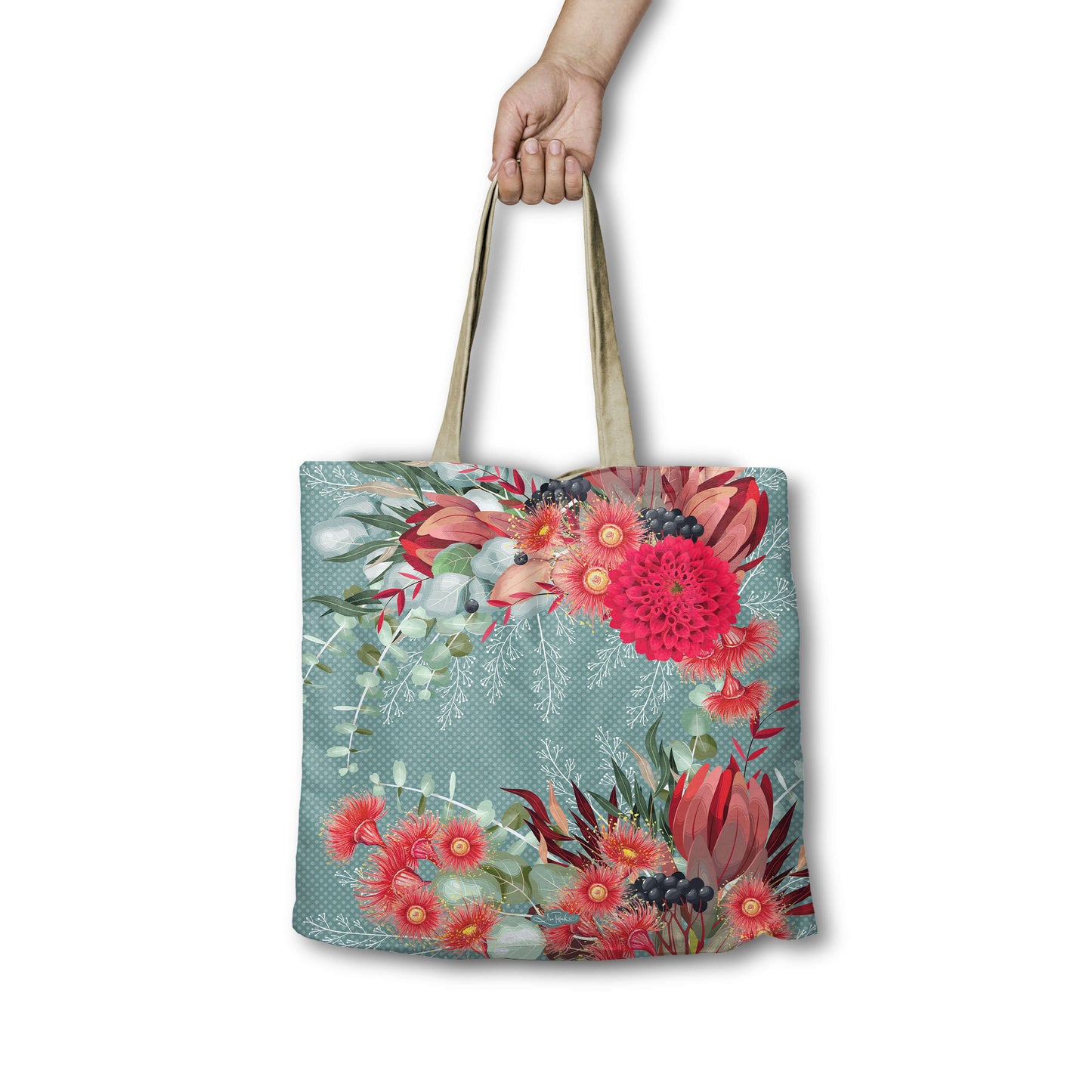 Festive Bouquet Shopping Bag