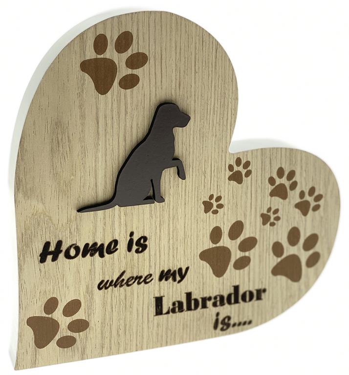 Dog Heart Plaque - Labrador