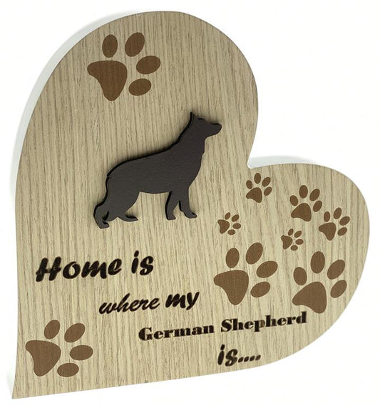 Dog Heart Plaque - German Shepherd