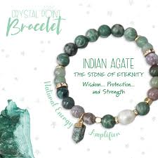 Crystal Point Bracelet - Indian Agate